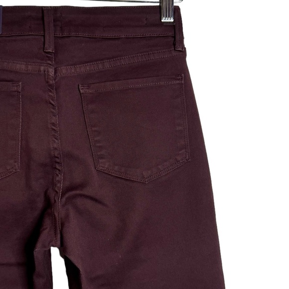 NYDJ Sheri Slim High Rise Straight Leg Stretch Jeans Burgundy Jeans Denim 2 - Picture 13 of 16